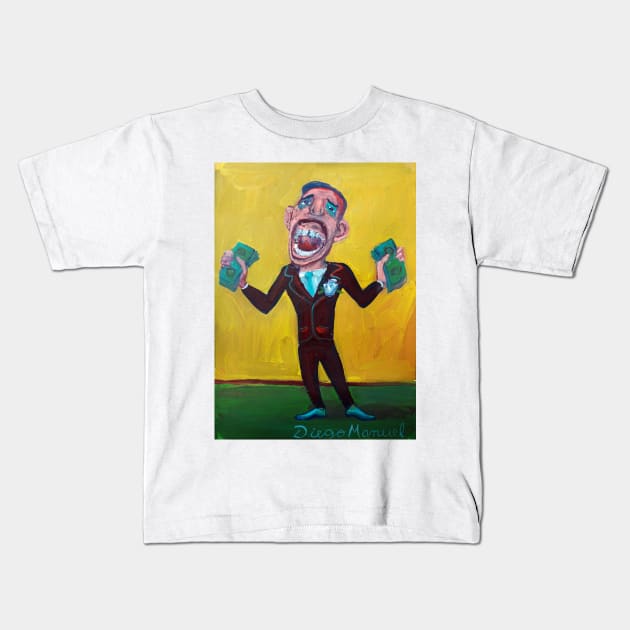 Seller of dollars 5 Kids T-Shirt by diegomanuel